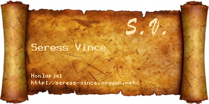 Seress Vince névjegykártya